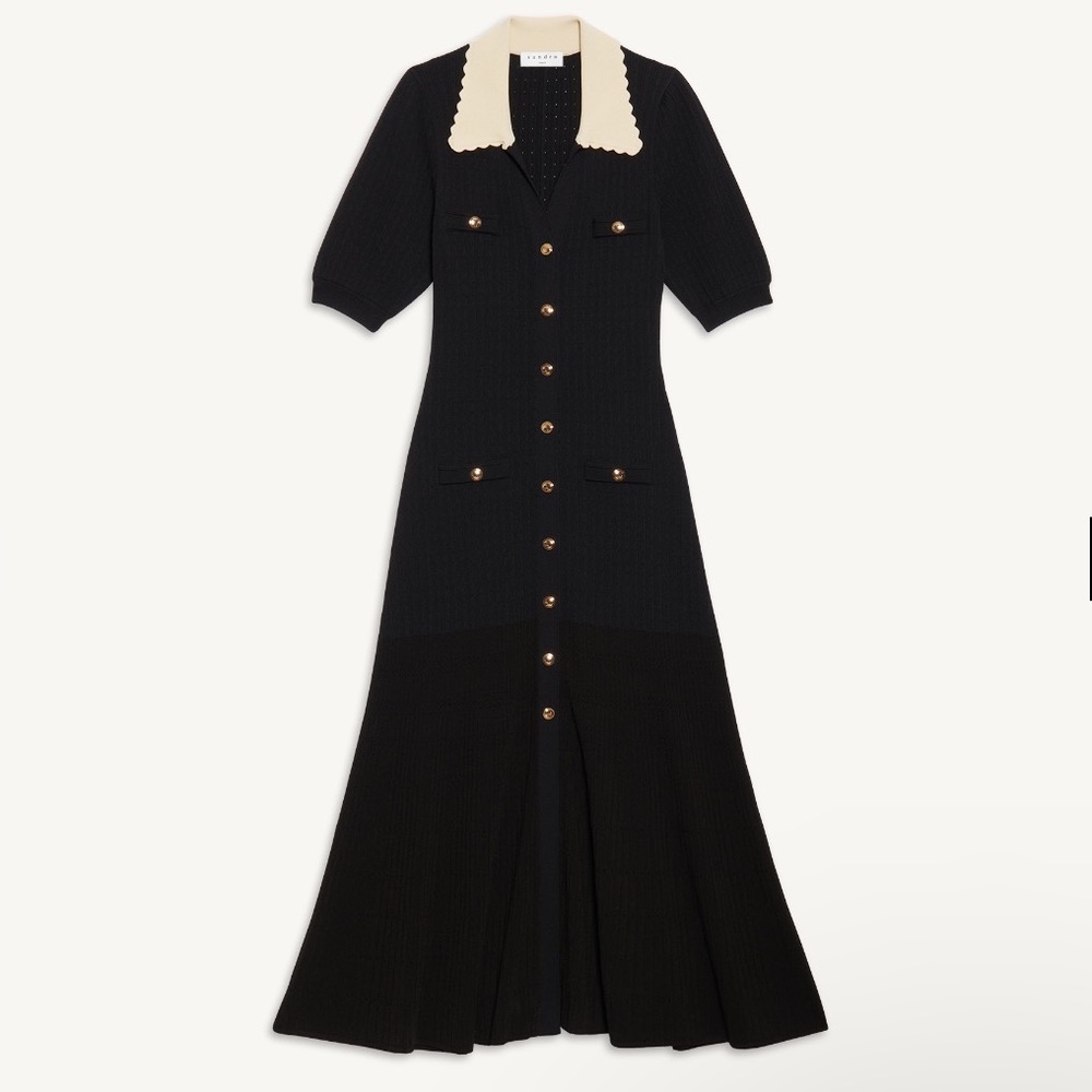 SANDRO PARIS Long Knitted Dress